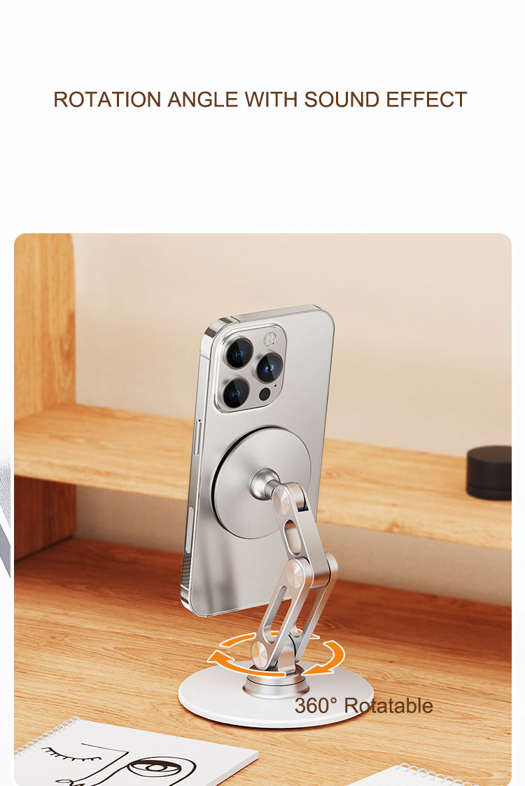 L08MINI-C Magnetic Folding Phone Holder Adjustable 360 Rotatable Aluminum Alloy Mobile Phone Stand